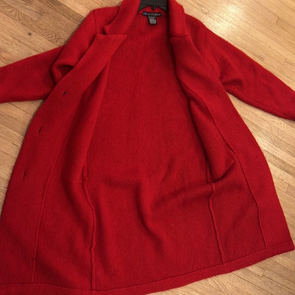 I.B. Diffusion Wool and Mohair Long Sweater Duster Jacket Small - Picture 10 of 10